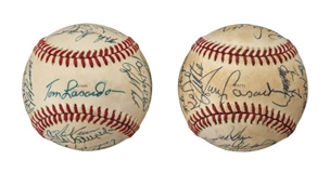 Pair of 1988 World Champion Los Angeles Dodgers Team Signed World Series Baseballs